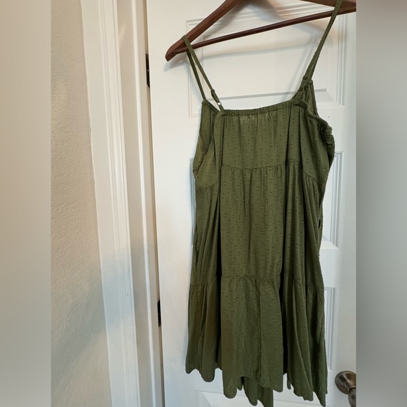 Adorable, olive green, cami sundress from Old Navy - Picture 2 of 5